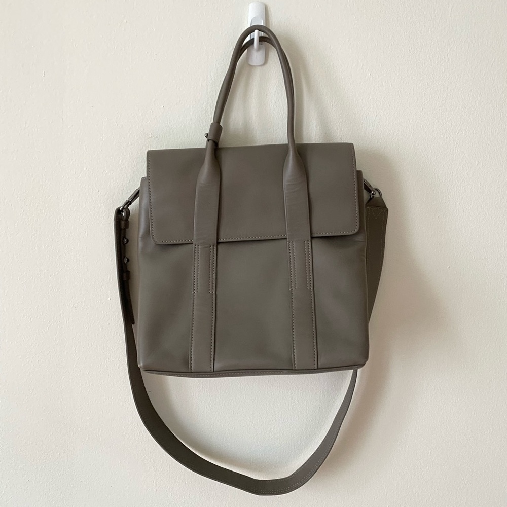 Taupe Genuine Leather Designer Sample bag